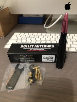 Anti-Theft Black With Pink Tip 50 Caliber Bullet Antenna For 90-19 Ford Trucks