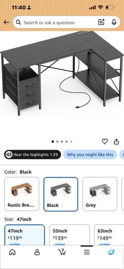 l shape desk