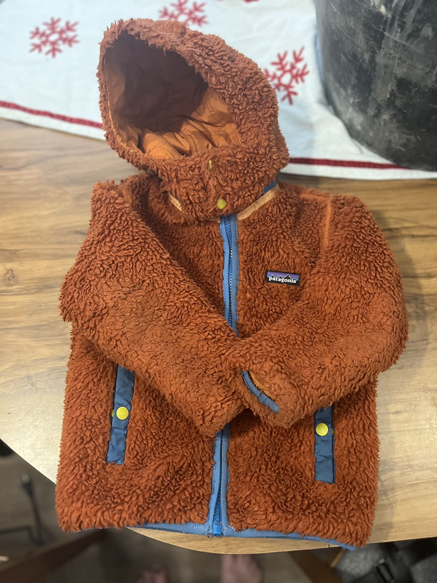 Orange Reversible Patagonia Teddy Coat