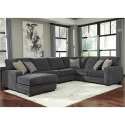 Tracling Large Grey Sectional Ashley Couch