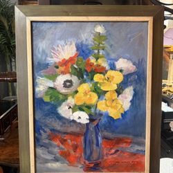 Vintage Oil On Canvas 29 By 23 Signed By The Artist