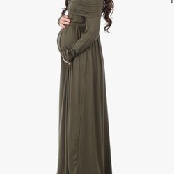 Olive Green Maternity Dress 