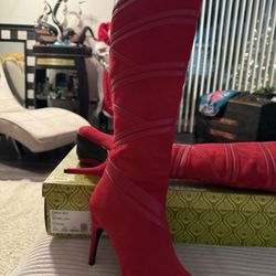 Red  Boots Size $8