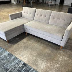 Gray Sofa with Storage Chaise