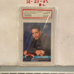 1992 Stadium Club Manny Ramirez (RC) #146 PSA 8