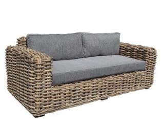 Tabares 90.6 Wicker Rattan Patio Sofa Kim