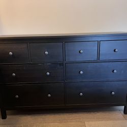 Ikea Hemnes 8-drawer dresser, black-brown