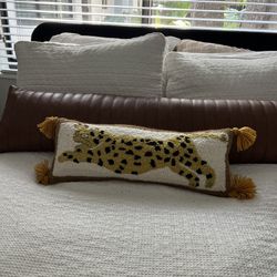Woven Leopard Decorative Pillow