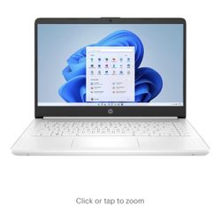 HP Computer Laptop - 14" Laptop - Intel Celeron - 4GB Memory - 64GB eMMC - Snowflake White