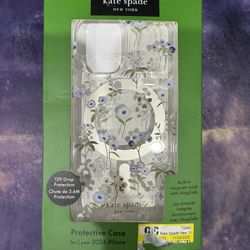 kate spade new york iPhone 16 Pro Case - Compatible with MagSafe - Designer Phone Case - Precious Bloom