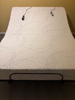 Adjustable Bed Base with Mattress