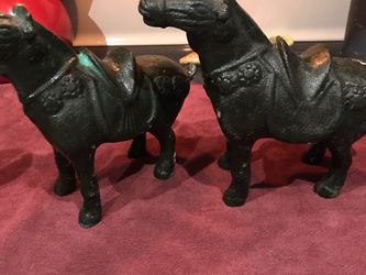 Cast Iron Horses Very Old Very Heavy