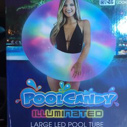 Illuminated Pool Rings Floats Adult.  They Light Up 