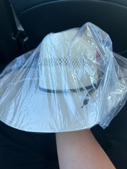 Straw Wide Brim Hat with Black Band