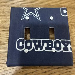 Cowboys Brand New Double Lightswitch plate