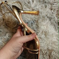 Women's Gold Heels 