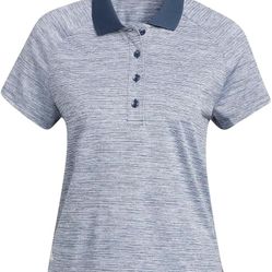 NWT Adidas Melange Essentials Golf Polo Crew Navy Shirt Women’s Size XL