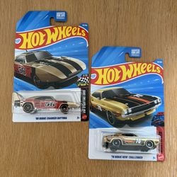 Hot Wheels Dodge Charger & Challenger Duo 🇺🇸  -Factory Sealed -Guaranteed For Life 💪 -HW: Starting Grind & Night Speed 🐏 -(1:64 Scale Car)  ✅: Che