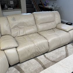 Leather Sectional Couch reclines