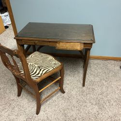Antique Desk And Chair