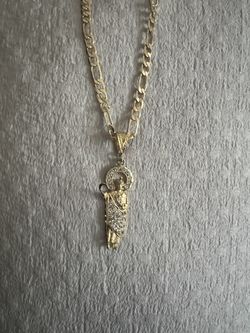 Chain With St. Jude Pendant In Gold Plated