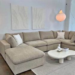 BRAND NEW BEIGE SECTIONAL CLOUD MODULAR SAME DAY DELIVERY