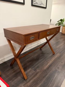 Wood Desk with 3 Drawers