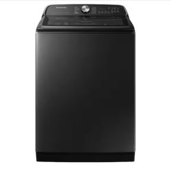 5.5 cu.ft. Extra-Large Capacity Smart Top Load Washer with Super Speed in Brushed Black