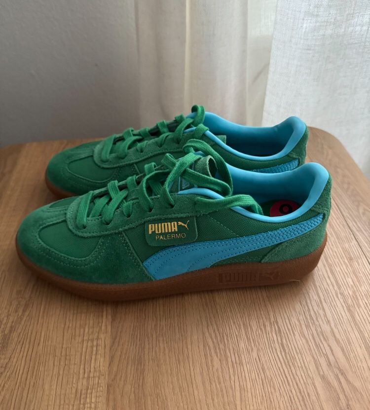 Puma Palermo Vintage Update Archive Green Bright Aqua ( US M 7)