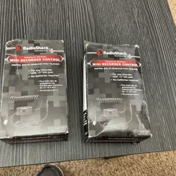Lot Of 2 New RadioShack Telephone Headset Mini Recorder Control For Recording Phone Calls 