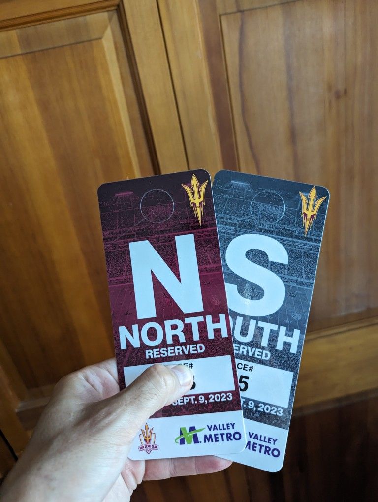 ASU football Parking Pass Tailgate Passes South Reserved