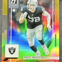 (X12) 2022 Gold Brand Perfectly New Maxx Crosby press proof