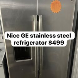 Nice GE Stainless Steel Refrigerator 