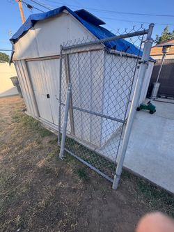 Fance galvanized door 50 wide by 72 tall good condition