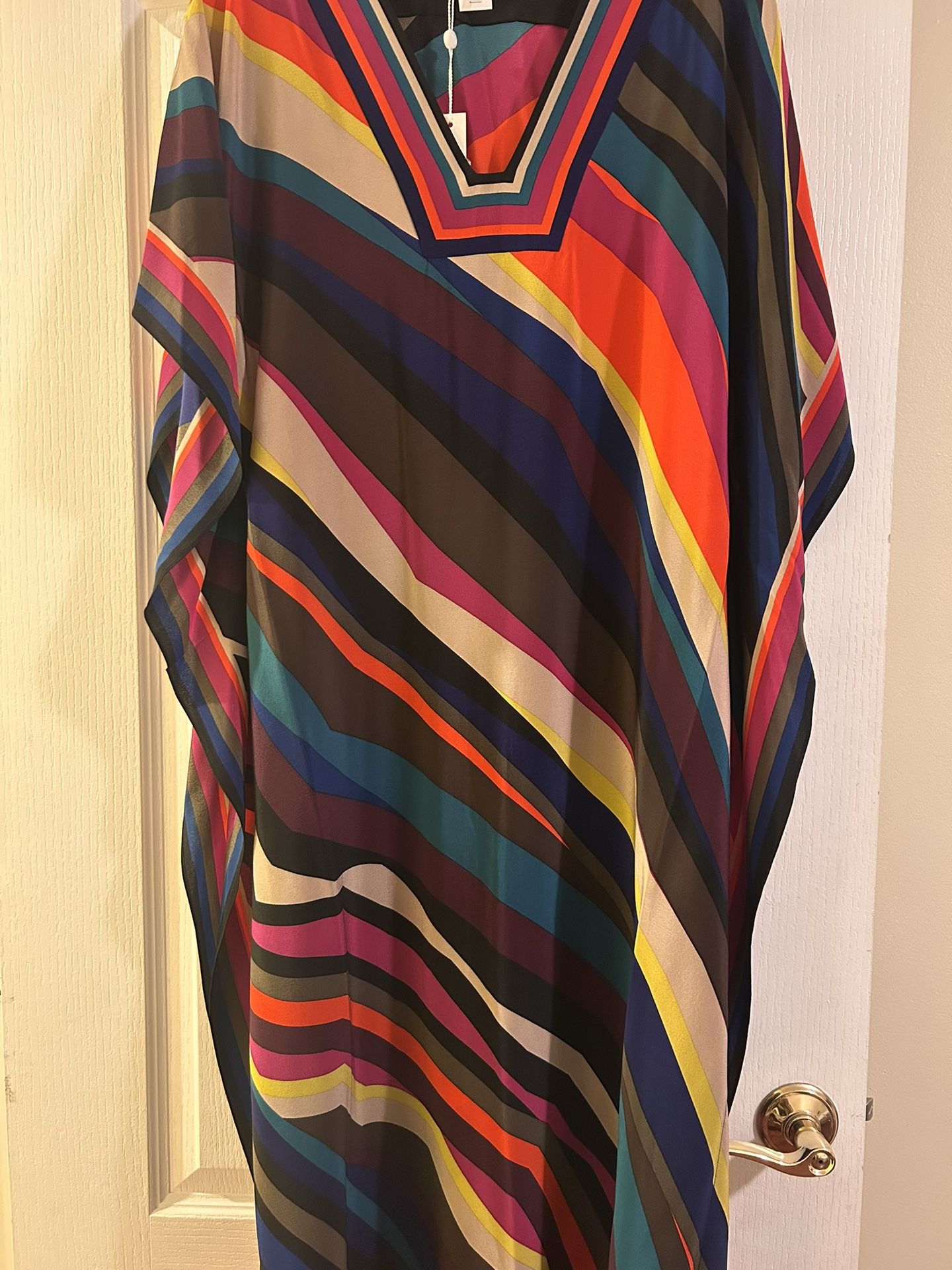 Trina Turk Theodora Silk Maxi Dress Caftan Size XS/S