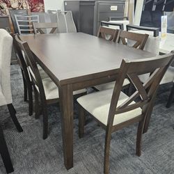 New Box 7pc Dining Table Set Special 