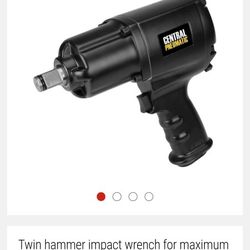 
CENTRAL PNEUMATIC 3/4 in. Cast Aluminum Air Impact Wrench, Twin Hammer, 1000 ft. lbs.