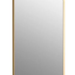 Kohler Orime Rectangular Framed Mirror. Gold. New In Box 