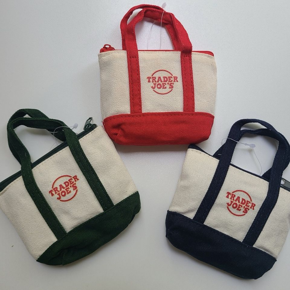 Trader Joe’s Limited Edition Micro Tote bag with grocery bag Set of 3