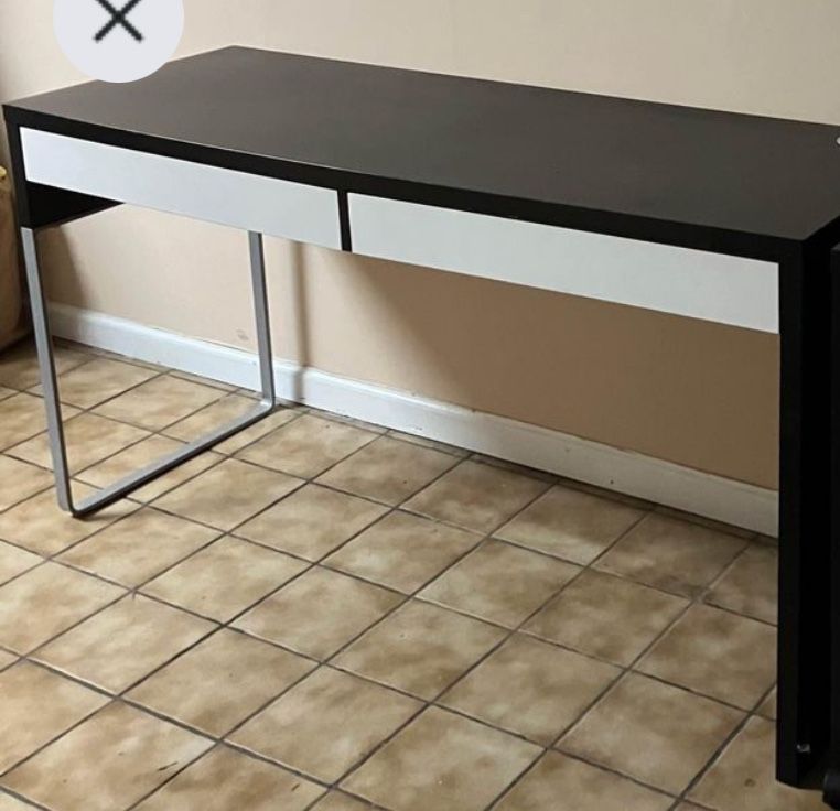 Black And white IKEA MICKE Desk