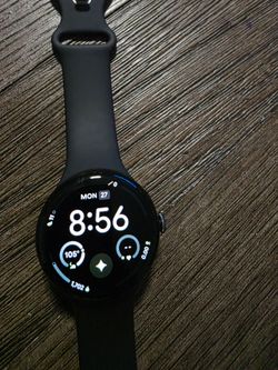 Google Pixel Watch 4 (45mm) Matte Black Aluminum Case / Obsidian Active Band LTE
