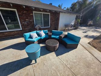 Outdoor Wicker Sectional Patio Set with Cushions