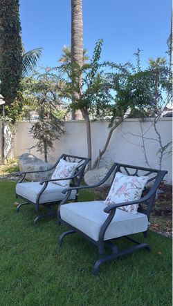 (2) Patio Lounge Rocker Set + Accessories