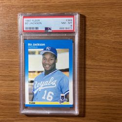1987  Fleer Bo Jackson RC PSA 8,