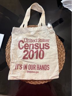 2010 United States Census Canvas Tote Bag - 13"