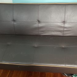 Leatherette Sofa Bed