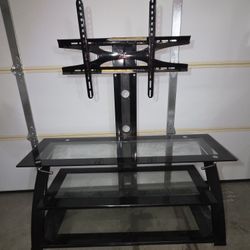 Luxury TV Stand With Tempered Glass Shelves