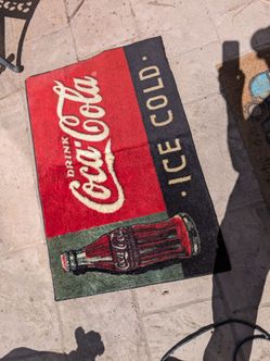 Vintage coca cola rug door mat 30x46