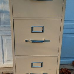 Vertical File Cabinet - Letter, 4 Drawer, Tan