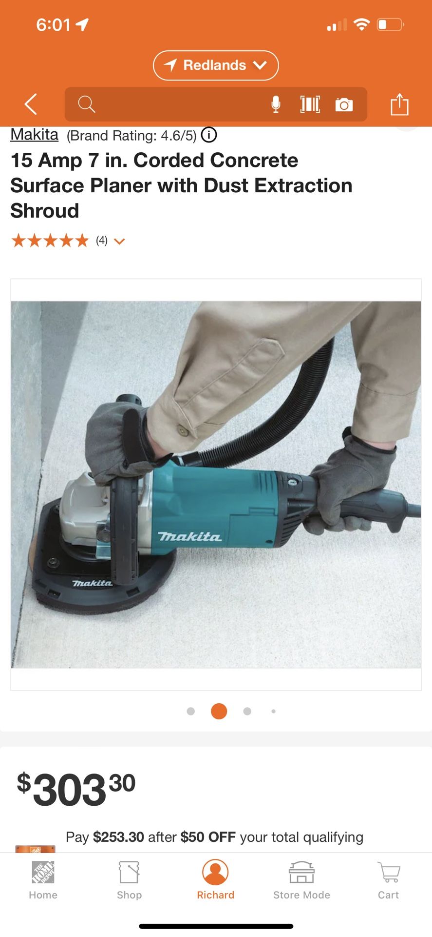 GA9060RX3 7 Concrete Surface Planer With Dust Extraction, 56 OFF